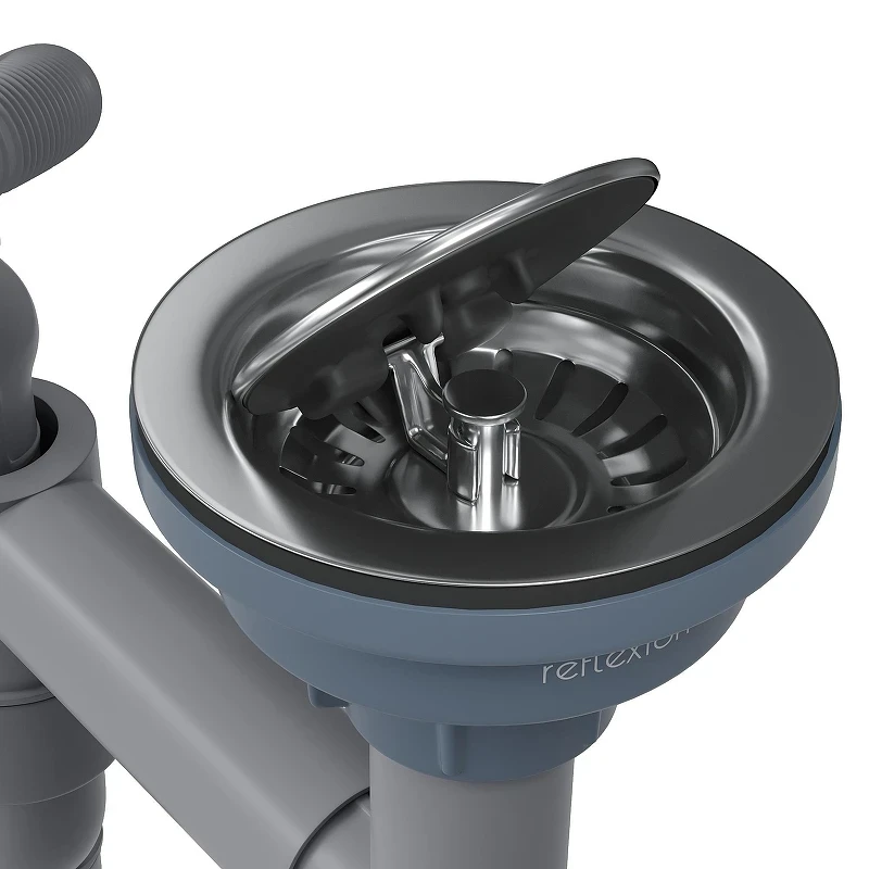 Кухонная мойка Reflexion Iseo 50 RX2250SS цвет Полированная сталь со смесителем Gappo G4099 Нержавеющая сталь