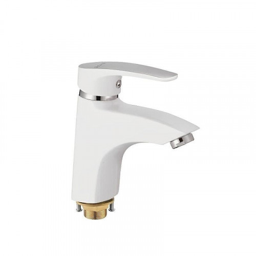 Смеситель для раковины Shevanik S5001F цвет Белый Хром