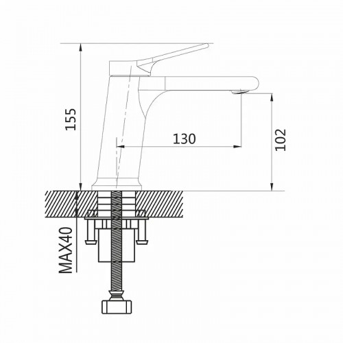 Смеситель для раковины Shevanik S8301H цвет Черный