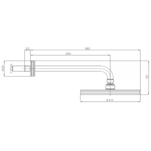 Верхний душ Bossini Liberty H27740G.022 Античная бронза латунь на стену