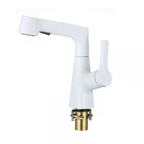 Смеситель для раковины D-Lin D158374-C цвет  Белый