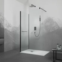 Душевой уголок RGW Walk In 100x100 351005100-14 профиль цвет Черный стекло прозрачное