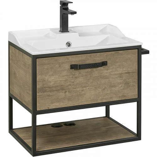 Тумба под раковину Aquaton Лофт Фабрик 65 1A242301LTDY0 подвесная Дуб кантри МДФ / ЛДСП