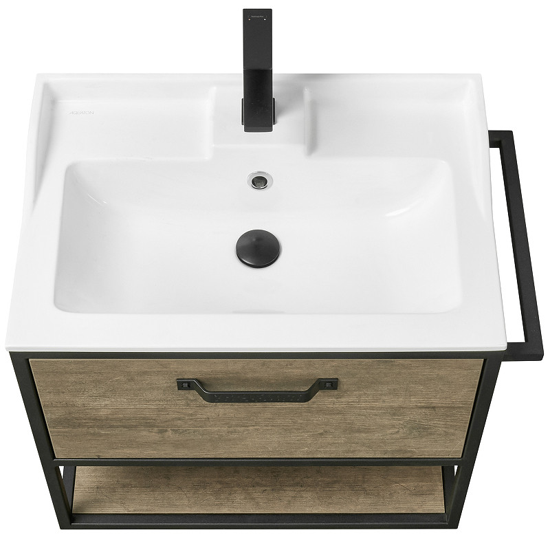 Тумба под раковину Aquaton Лофт Фабрик 65 1A242301LTDY0 подвесная Дуб кантри МДФ / ЛДСП