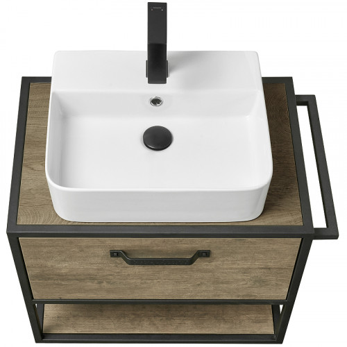 Тумба под раковину Aquaton Лофт Фабрик 65 1A242301LTDY0 подвесная Дуб кантри МДФ / ЛДСП