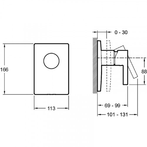 Смеситель для душа Jacob Delafon Stillness E98711-CP Хром латунь встраиваемый