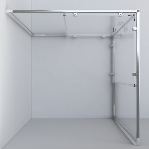 Душевой уголок Vincea Garda VSS-1G8010CLB 100х80 профиль Черный стекло прозрачное