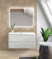 Тумба под раковину BelBagno ALBANO-800-2C-SO-CVG подвесная Cemento Verona Grigio МДФ / ЛДСП