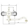 Смеситель для раковины Bronze de Luxe Windsor 10111 Бронза латунь на стену