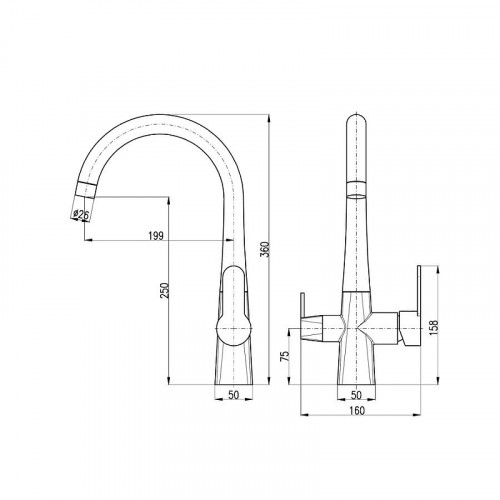 Смеситель для кухни Rav Slezak Zambezi ZA018.5 цвет Хром