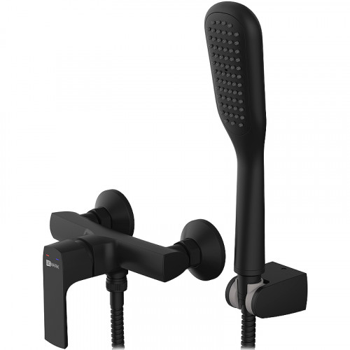 Смеситель для душа Lemark Ursus LM7203BL Черный матовый латунь на стену