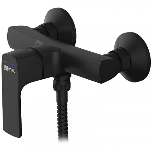Смеситель для душа Lemark Ursus LM7203BL Черный матовый латунь на стену