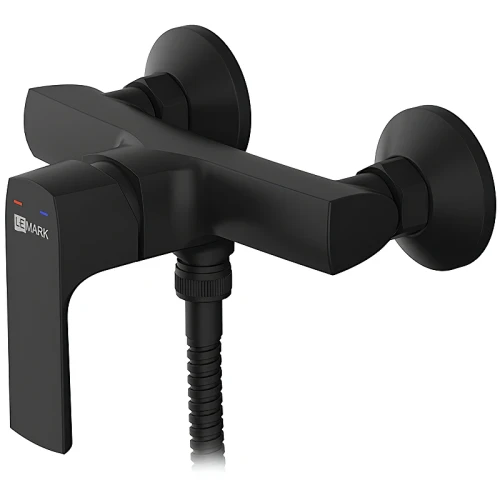 Смеситель для душа Lemark Ursus LM7203BL Черный матовый латунь на стену