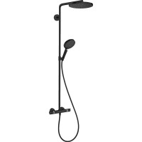 Душевая система Hansgrohe Raindance Select S Showerpipe 27633670 с термостатом Черная матовая латунь на стену