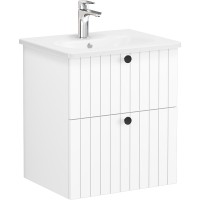 Тумба с раковиной Vitra Root Groove 60 69415 подвесная Белая матовая МДФ / ЛДСП