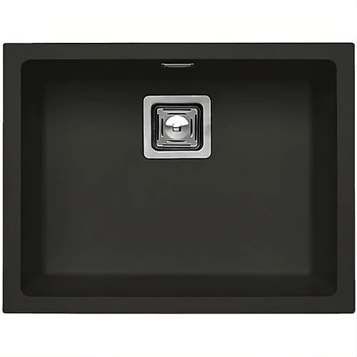 Кухонная мойка Alveus Granital+ Quadrix 50 Deep Black G90 560x460x200 1149138 Черная матовая искусственный камень (литьевой мрамор) встраиваемая сверху, встраиваемая снизу