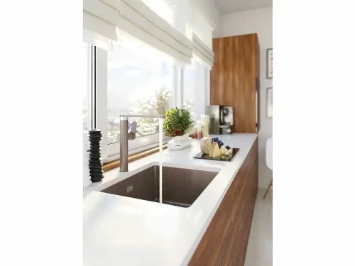 Кухонная мойка Alveus Granital+ Quadrix 50 Deep Black G90 560x460x200 1149138 Черная матовая искусственный камень (литьевой мрамор) встраиваемая сверху, встраиваемая снизу
