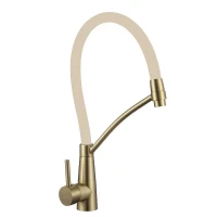 Смеситель для кухни Fmark FS8255C-12 цвет Золото матовое Бежевый