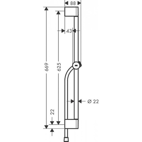 Душевая штанга Hansgrohe Pulsify S 24400000 Хром