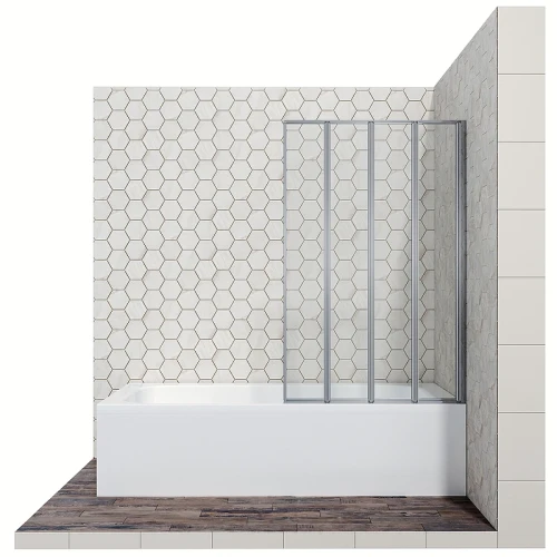 Шторка на ванну Ambassador Bath Screens 90х140 16041110R профиль Хром стекло CrystalPure