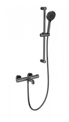 Смеситель для ванны Wonzon &amp; Woghand WW-C2006-A-BGG с термостатом цвет Темный графит