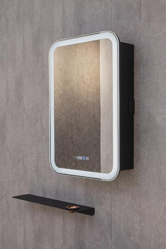 Зеркальный шкаф Silver Mirrors Фиджи 60 LED-00002724 с подсветкой Черный