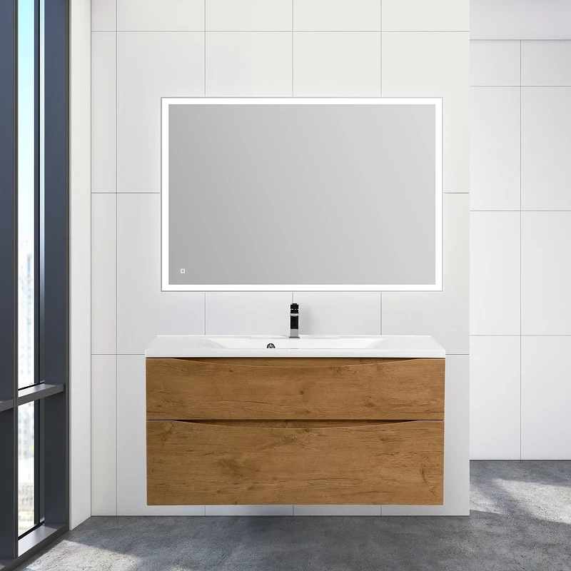 Тумба под раковину BelBagno Marino-H60 110 MARINO-H60-1100-2C-SO-RN-P подвесная Rovere Nature МДФ / ЛДСП