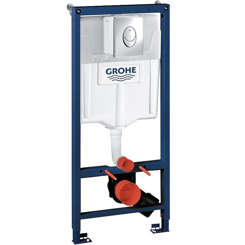 Комплект унитаза Ceruttispa Orlter Aria Tornado CT9955 с инсталляцией Grohe Rapid SL 38721001 с сиденьем Микролифт и клавишей смыва Хром фарфор подвесной