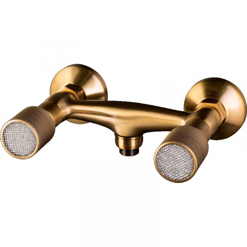 Смеситель для душа Boheme Royal Cristal 314-Royal Бронза латунь на стену