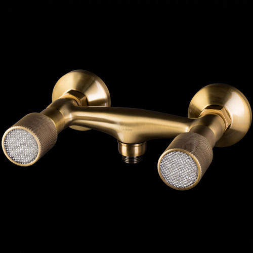 Смеситель для душа Boheme Royal Cristal 314-Royal Бронза латунь на стену