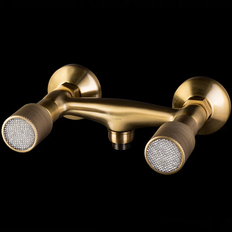 Смеситель для душа Boheme Royal Cristal 314-Royal Бронза латунь на стену