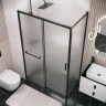 Душевой уголок Grossman Style 130x100 L 120.K33.05.1310.21.02 профиль Черный матовый стекло шиншилла