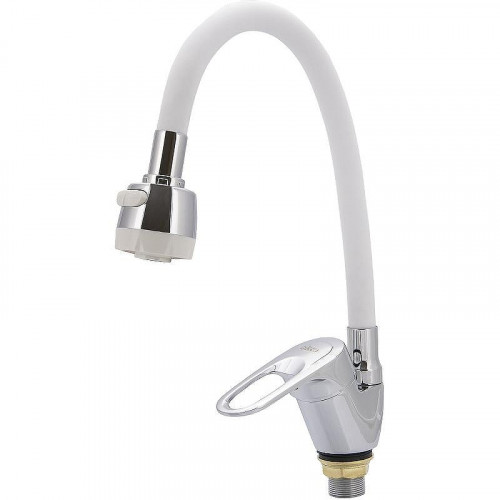 Смеситель для кухни Ekko E4105+E55 Хром Белый