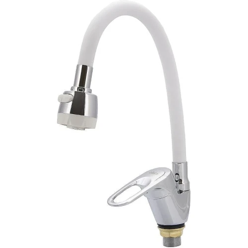 Смеситель для кухни Ekko E4105+E55 Хром Белый