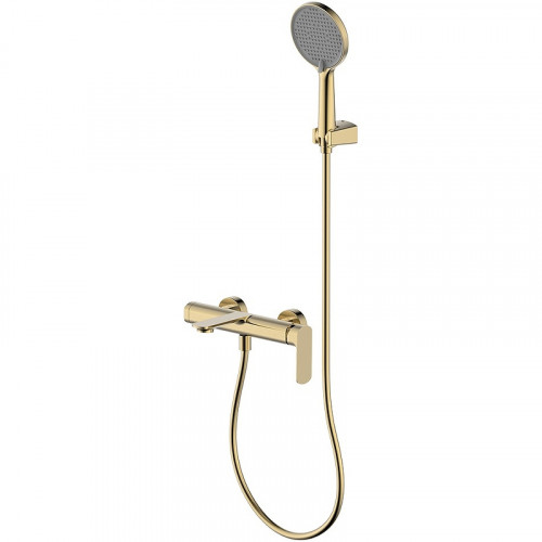 Смеситель для ванны AQUAme Monza AQM6312BG Шлифованное золото латунь на стену