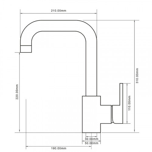 Смеситель для кухни Royce Solo RCM-111201CR Хром латунь