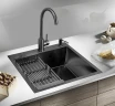 Кухонная мойка Ростовская Мануфактура Сантехники 60 MR-6050BL Графит нержавеющая сталь встраиваемый