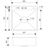 Кухонная мойка Ростовская Мануфактура Сантехники 60 MR-6050BL Графит нержавеющая сталь встраиваемый