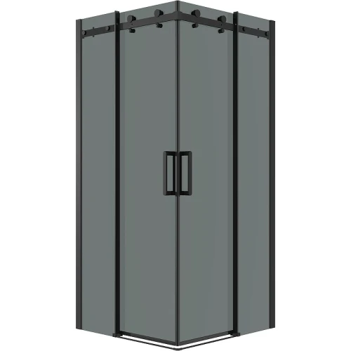 Душевой уголок Grossman Classic 100х100 300.K33.04.1010.21.10 профиль Черный матовый стекло тонированное
