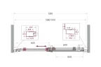 Душевая дверь BelBagno Marino 2 130 MARINO-2-BF-1-130-C-CR профиль Хром стекло прозрачное