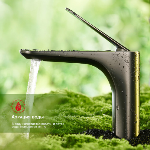 Смеситель для раковины Raglo R21.10.09 Графит матовый латунь