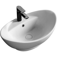Раковина Ceruttispa 60 CR7003 СТ9574 Белая фарфор накладная
