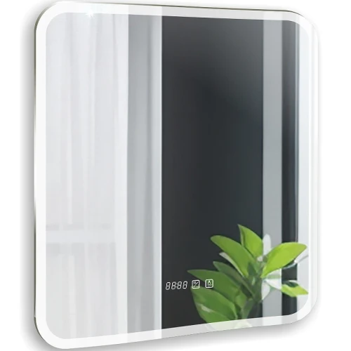 Зеркало Silver Mirrors Стив-3 60 LED-00002843 с подсветкой с сенсорным выключателем с часами и подогревом стекло