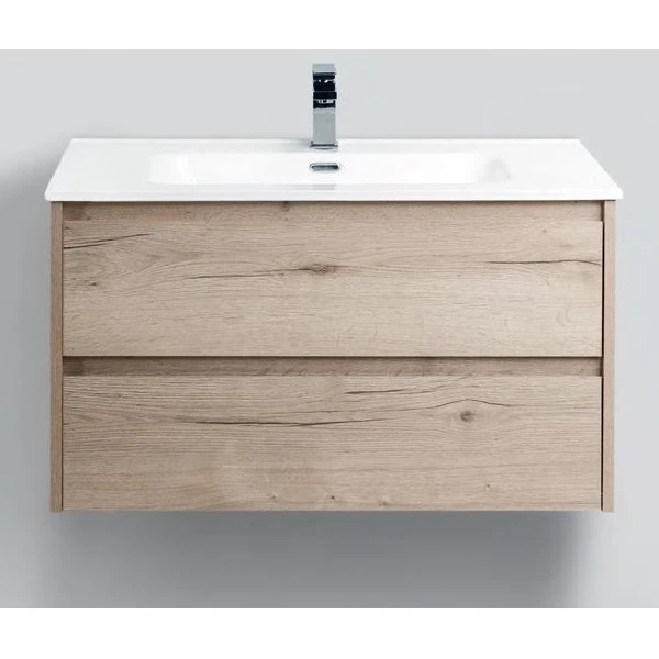 Тумба под раковину BelBagno Kraft 100 KRAFT-1000-2C-SO-RGB подвесная Белый дуб Галифакс МДФ / ЛДСП