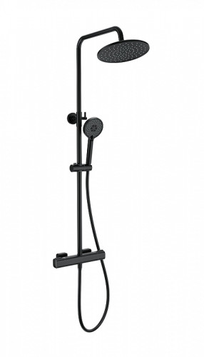 Душевая система Wonzon &amp; Woghand Stay WW-B3051-A-MB с термостатом цвет Черный матовый