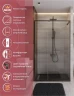 Душевая дверь Cezares Lux 130 LUX-B-FS-11-130-C-GM профиль Оружейная сталь стекло прозрачное