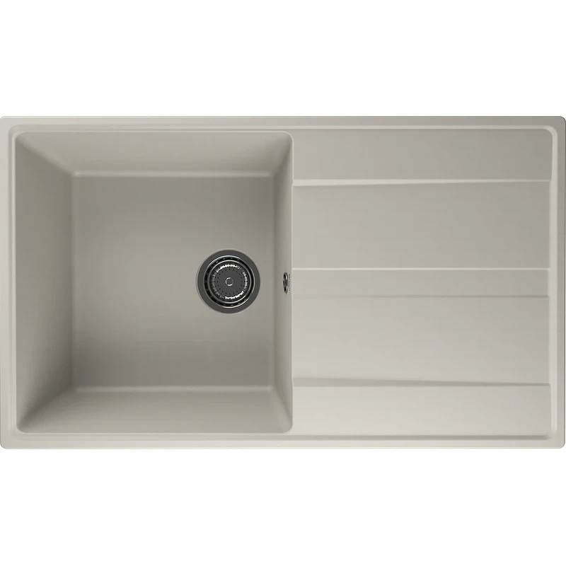 Кухонная мойка Ulgran Quartz Prima 850-02 Лен искусственный камень (литьевой мрамор) встраиваемый