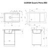 Кухонная мойка Ulgran Quartz Prima 850-02 Лен искусственный камень (литьевой мрамор) встраиваемый