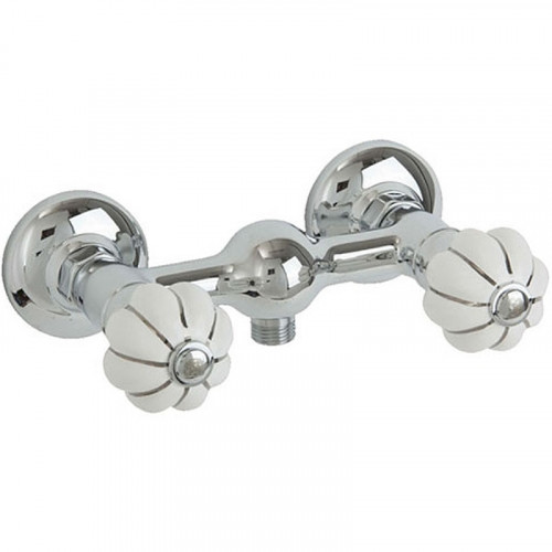 Смеситель для душа Migliore Olivia 19014 Хром Белый декор Платина латунь на стену