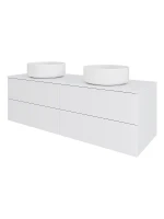 Тумба с раковиной Orange Отто 130 Ot-130TuMDF+B09-360W подвесная цвет Белый глянцевый